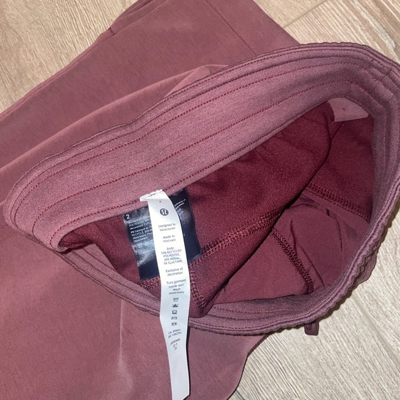 Brushed Softstreme Split-Hem High-Rise Pant (Red Merlot) - Picture 6 of 8